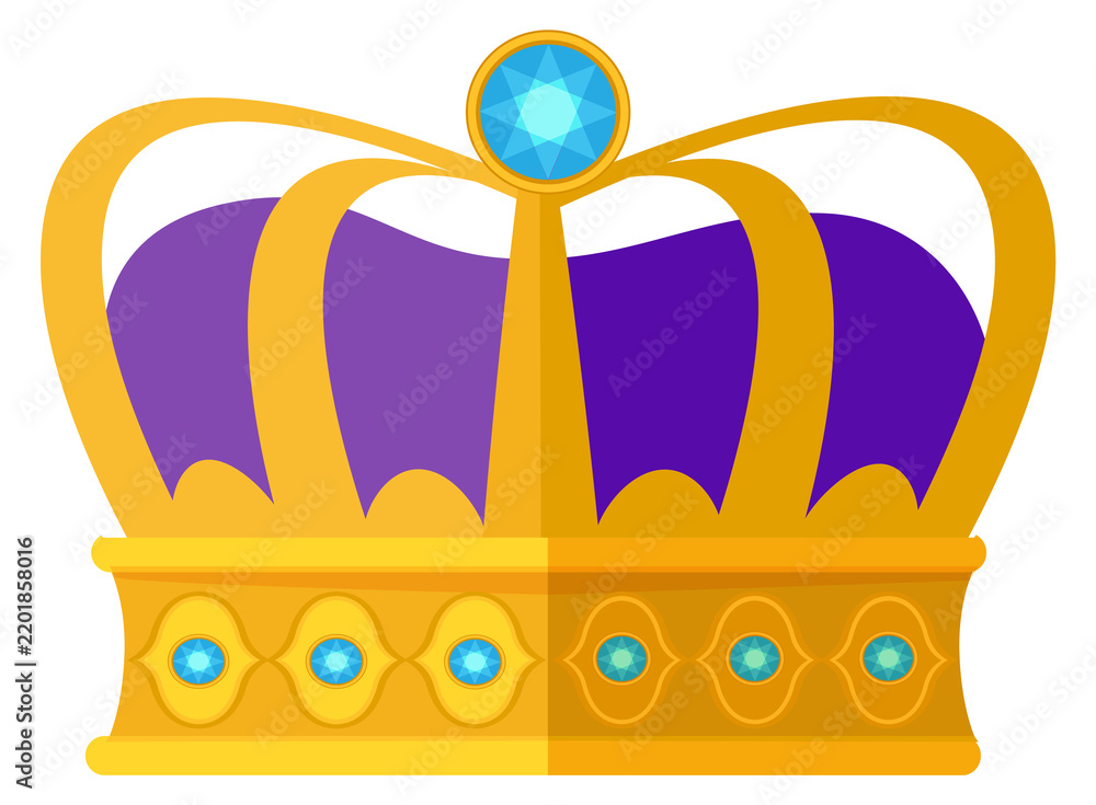 Obraz premium Medieval king crown. Precious golden royal symbol
