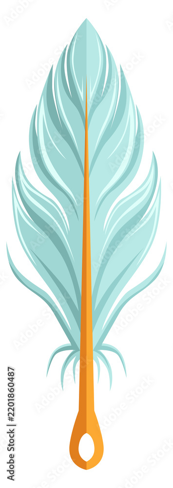 Obraz premium Feather color icon. Magic bird fairytale element