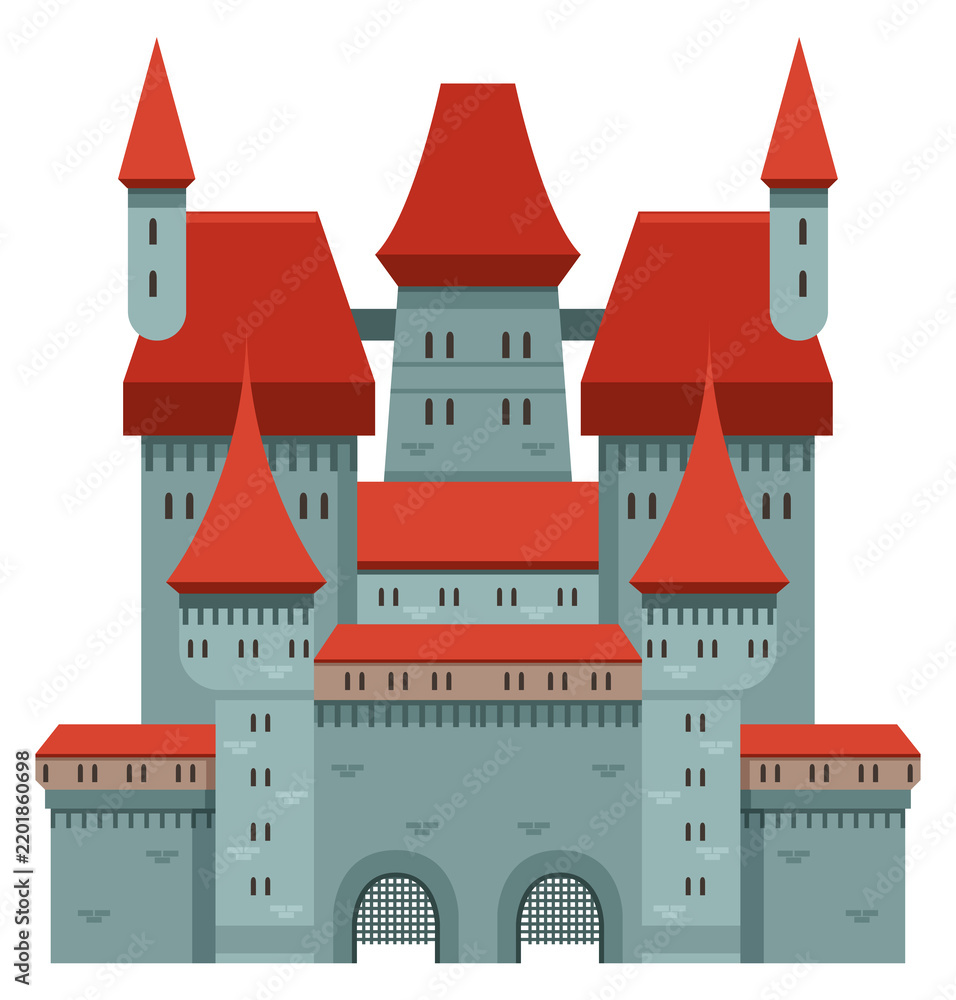 Obraz premium Old castle. Medieval architecture. Vintage stone building
