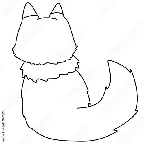 Simple black outline of a cat