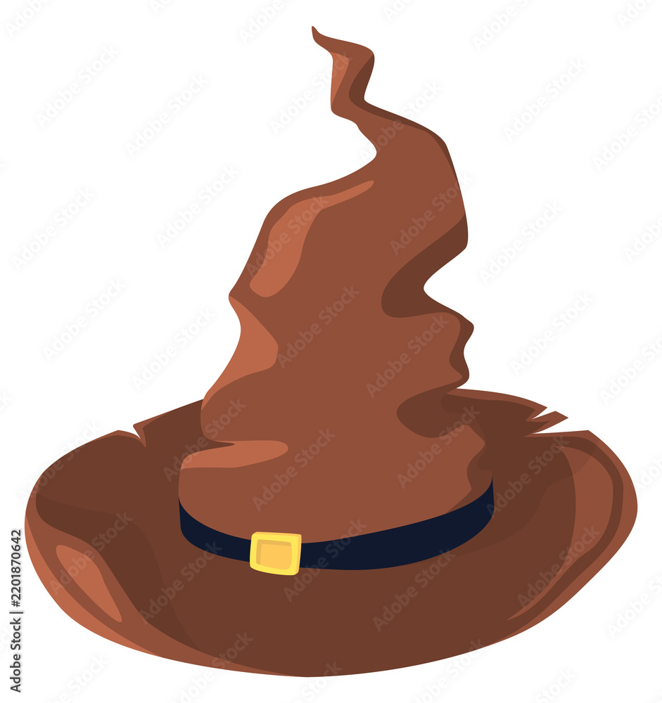 Obraz premium Old fairytale hat cartoon icon. Fantasy magic witch cap
