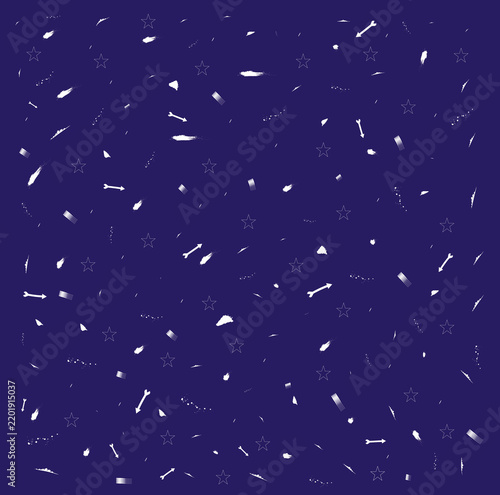 Dark blue abstract background with white sparkling dots and star dust