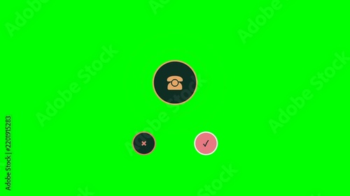Incoming Phone Call Animation on Green Screen