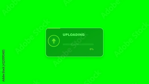 Uploading File Interface Overlay on Green Screen