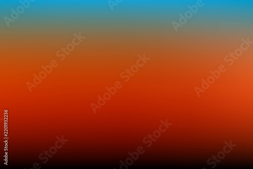 Smooth abstract gradient background blending blue orange and dark brown color tones
