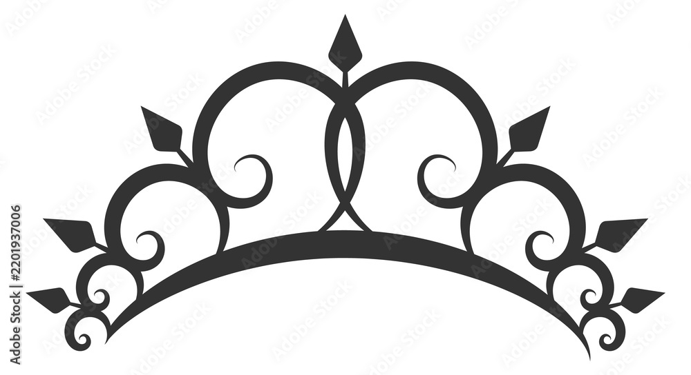 Obraz premium Decorative crown element. Beautiful vintage black tiara