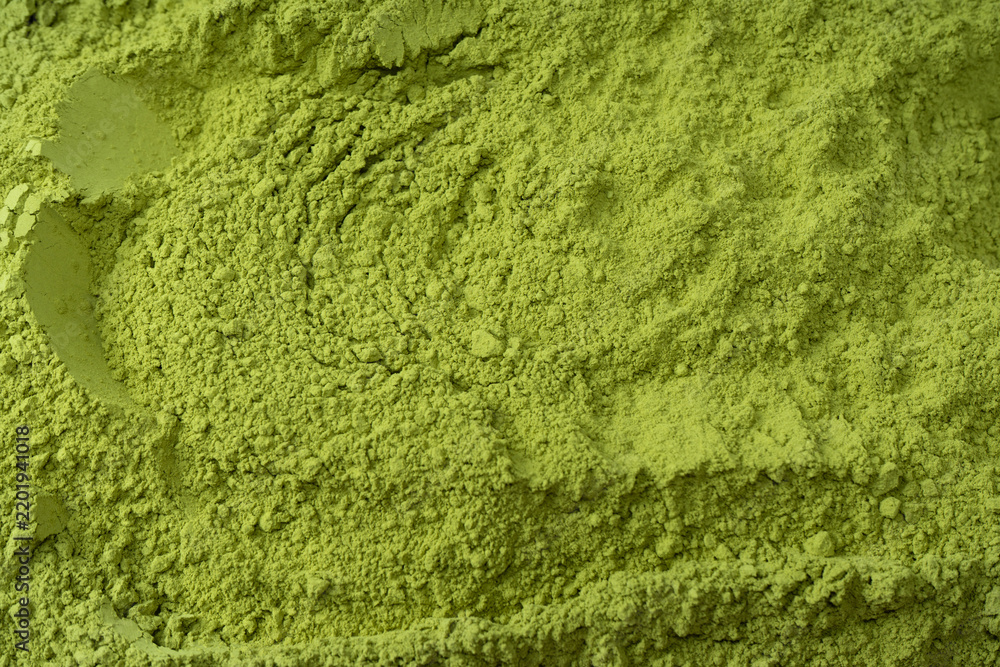 Obraz premium Matcha tea, matcha powder as a background.