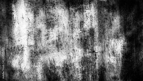 фотографія Black and white grunge texture with distressed concrete wall surface and dark we