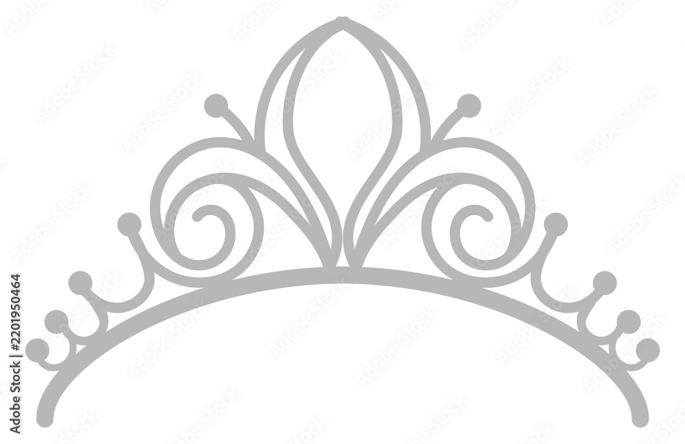 Obraz premium Diadem insignia. Elegant thin line decorative ornament