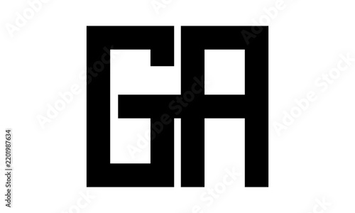 GA symbol letter logo