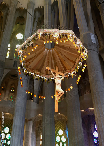 Centrepiece of Sagrada Familia basilica altar