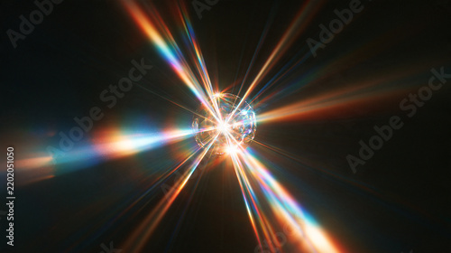 Diamond Sparkle Burst with Prismatic Rays