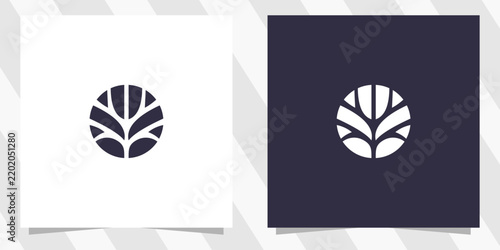 Plakat Tree leaf logo design vector