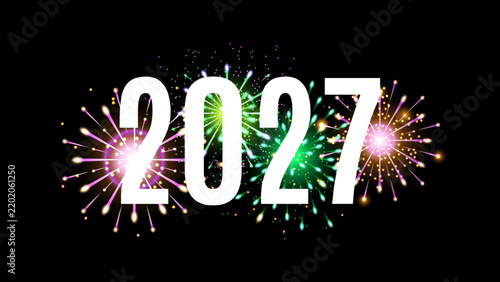 2027 New Year Celebration Modern Graphic Design for banner poster calendar cover and social media. vector illustration.