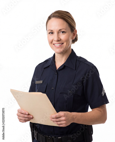 American community police officer representing public safety, neighborhood engagement, communication, trust and community-oriented law enforcement.