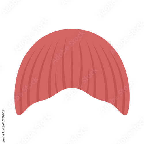 Red Wig Hairpiece - Stylish Retro Accessory