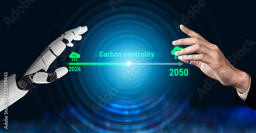 Cuadro en lienzo AI helps achieve carbon neutrality by tracking carbon, neutrality, and reduction