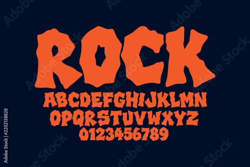 modern street punk and playful font and number