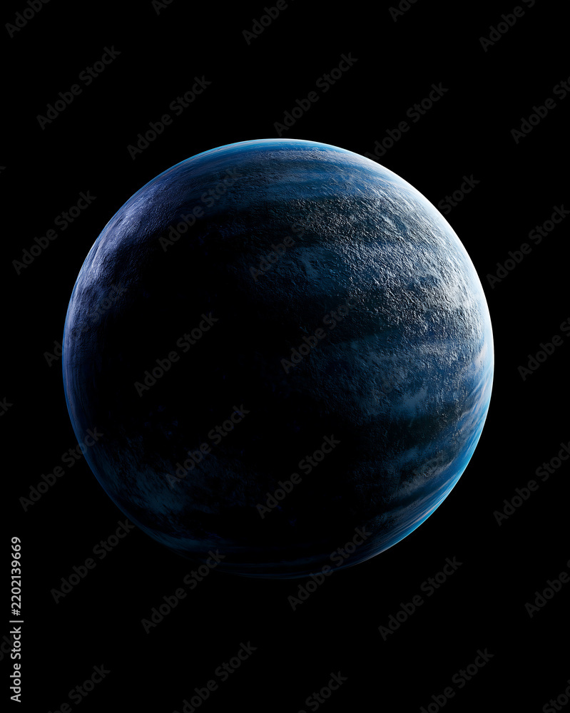 Fototapeta premium Earth and Moon in Space, Beautiful Blue Planet Earth with Clouds and Oceans Against the Dark Night Sky, Global World Concept with Stars and Galaxy Background