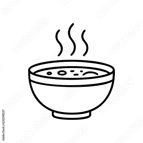 hot soup vector icon illustration
