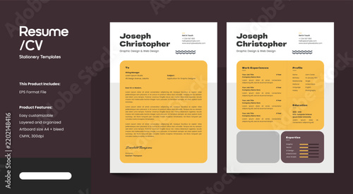 Modern and professional CV Resume Template