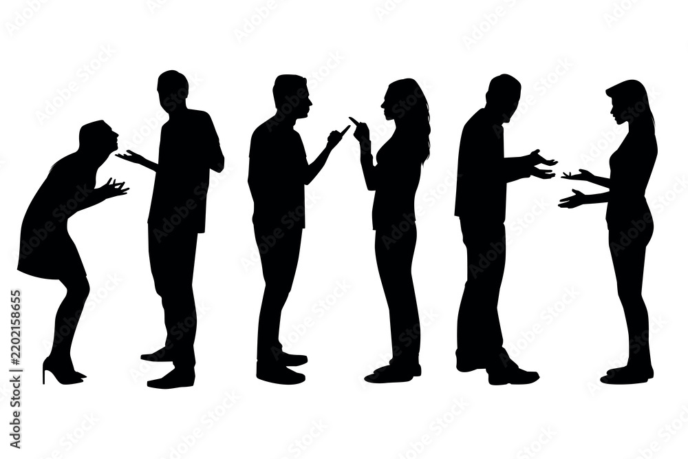 Fototapeta premium People Group Toasting Silhouette Vector Illustration