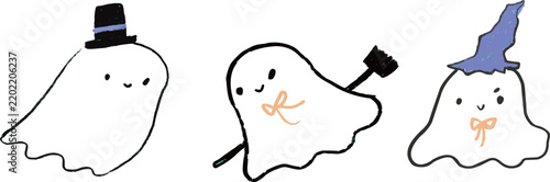Illustrations of  cute ghost.