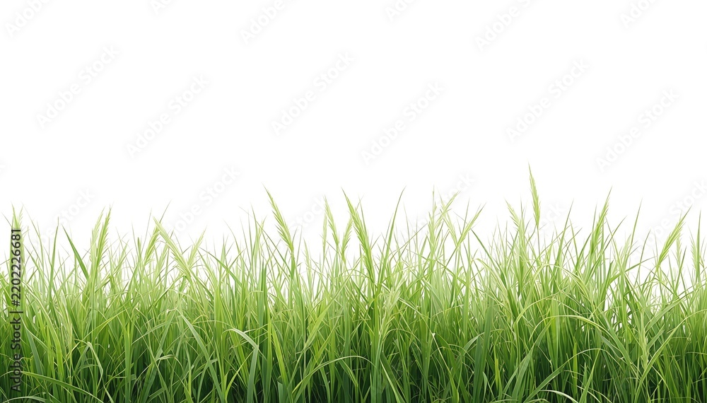 Fototapeta premium grass on white background/High-quality wild grass tufts isolated on white background. Ultra-sharp details perfect for architectural visualization and landscape photo manipulation.