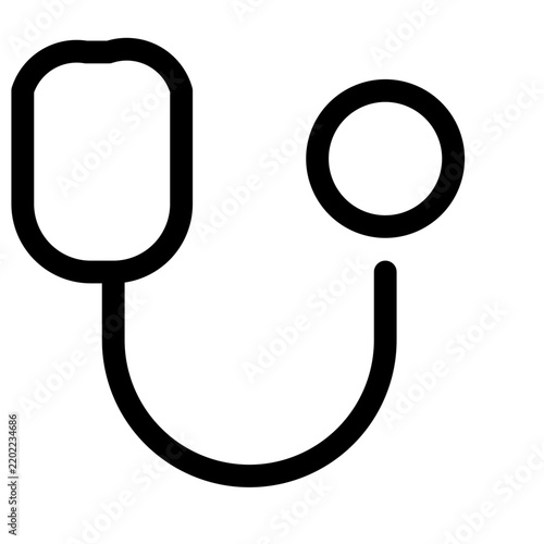 Medical Stethoscope Vector Icon - Professional Healthcare Diagnostic Tool Illustration