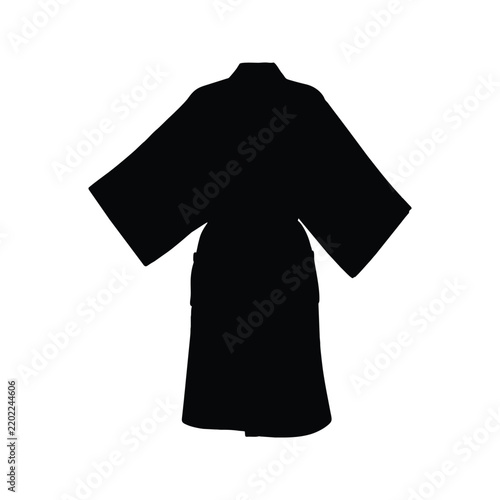Bild auf Leinwand Silhouette of Traditional Kimono Garment for Cultural Event.