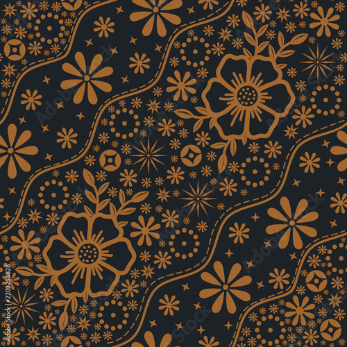 Floral Batik Pattern Seamless.cdr