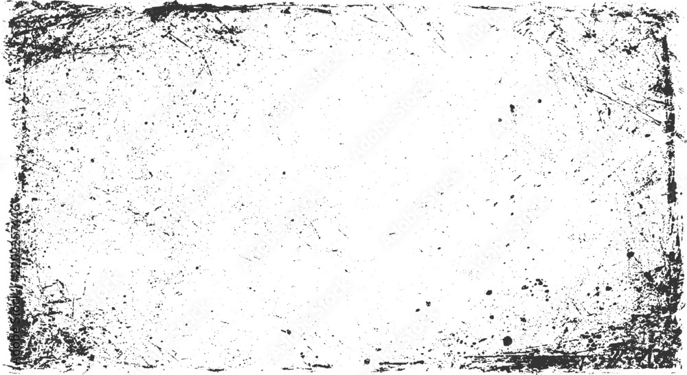 Obraz premium Distressed newspaper scratch with dark ink smudges and faded print vector