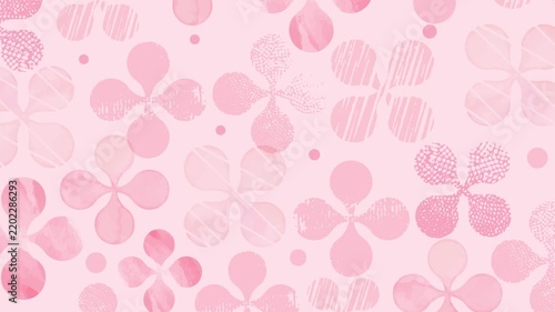 Abstract Four leaf Pattern Loop Background - pink