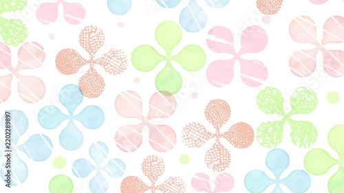 Abstract Four leaf Pattern Loop Background - colorful