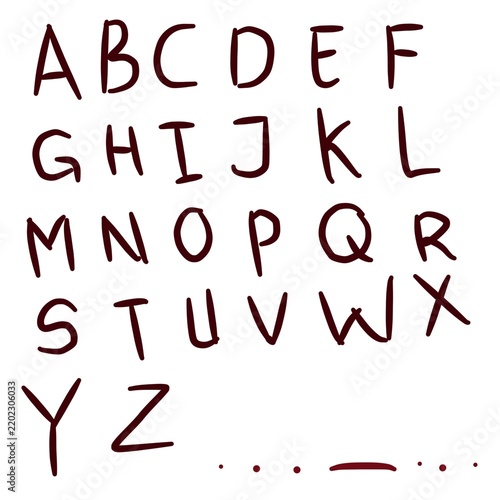 hand drawn alphabet