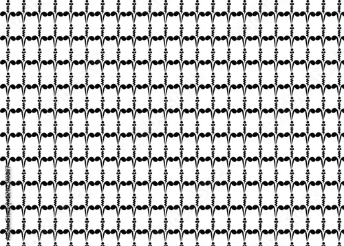 Repeating floral ornament pattern on a white background