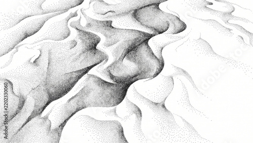 Abstract Monochrome Sand Dunes with Wind Sculpted Patterns