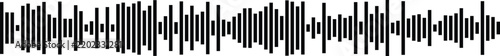 Digital audio waveform visual representation on a plain background