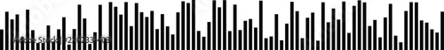 Minimalist digital sound wave bar visualization with frequency