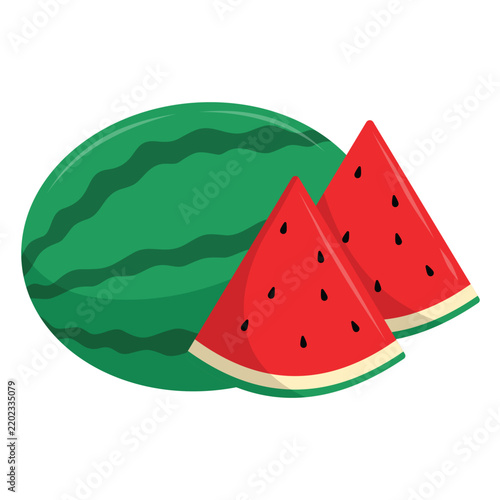 Watermelon fruit icon vector, watermelon fruit vector illustration
