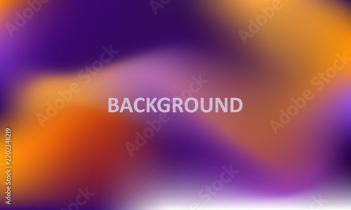 Abstract blurred mesh gradient background, vibrant purple and orange wavy texture, soft liquid color transition vector for digital wallpaper