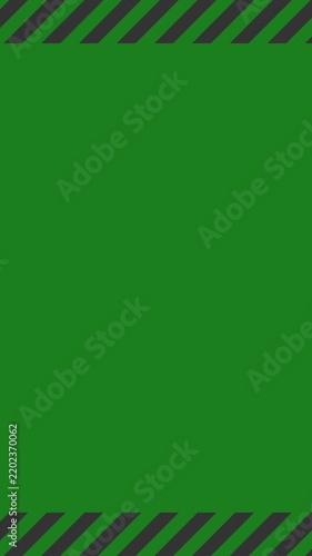 Green Safety Animation with Moving Stripes Vertical Loop Background 4K