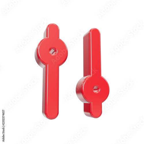Fototapeta setting adjust icon 3D rendering