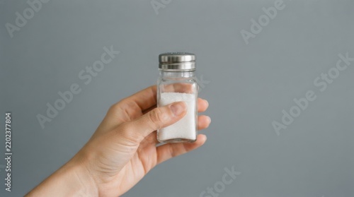Plakat Hand Holding Salt Shaker.