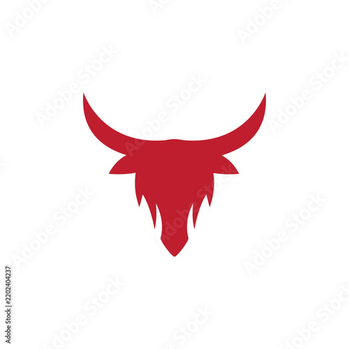 Red Bull Bison Head Mascot