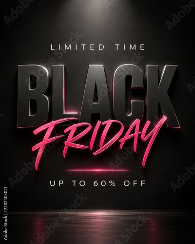 Black Friday Sale Announcement With Discount Details and Limited Time Offer