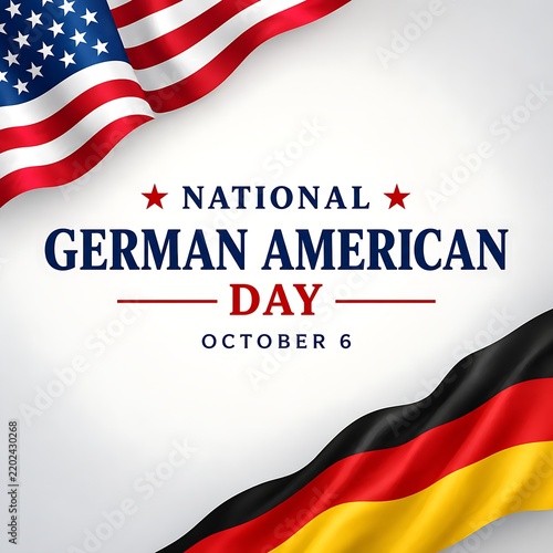 National german american day banner design
