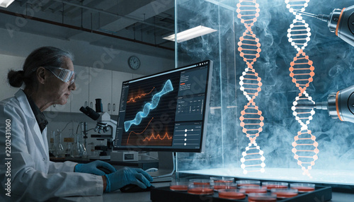 doctor working on a computer