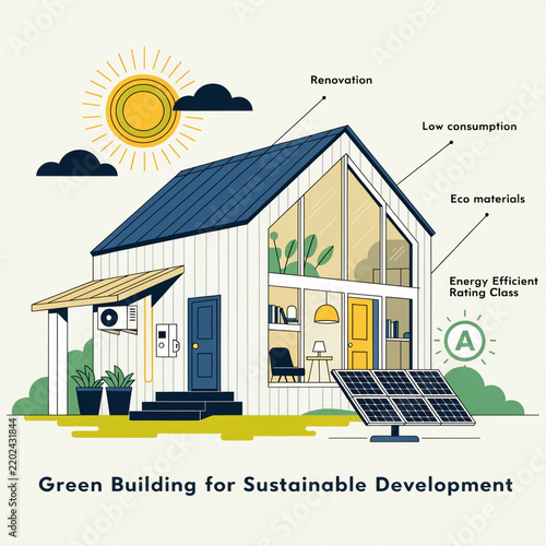 solar panels on the roof