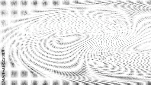 Wavy halftone dots pattern texture background
